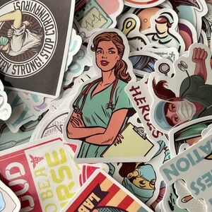 100‎ Nurse Themed Stickers